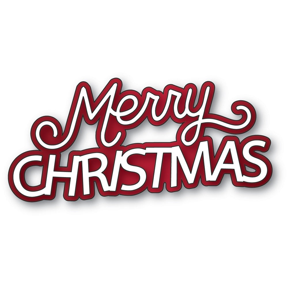 Memory Box - Merry Christmas Celebration Script Die Set