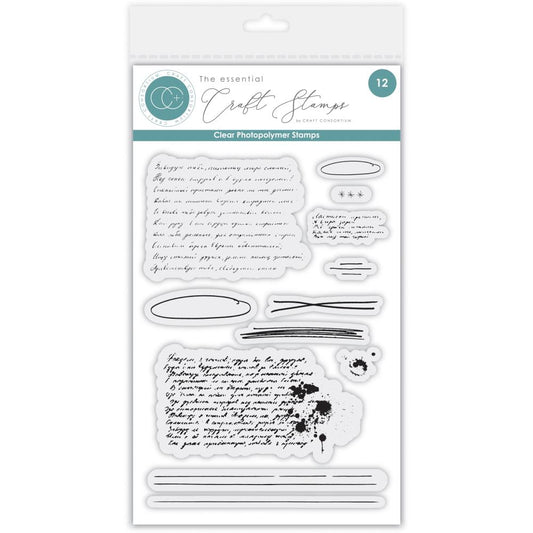 Craft Consortium - Handwriting Stamp Set