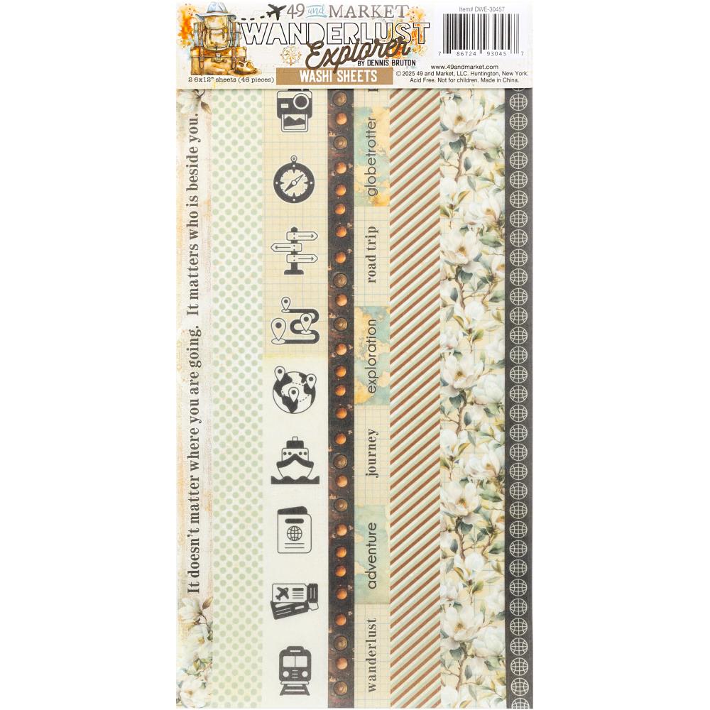 49 and Market - Wanderlust Explorer - Washi Tape Sheets