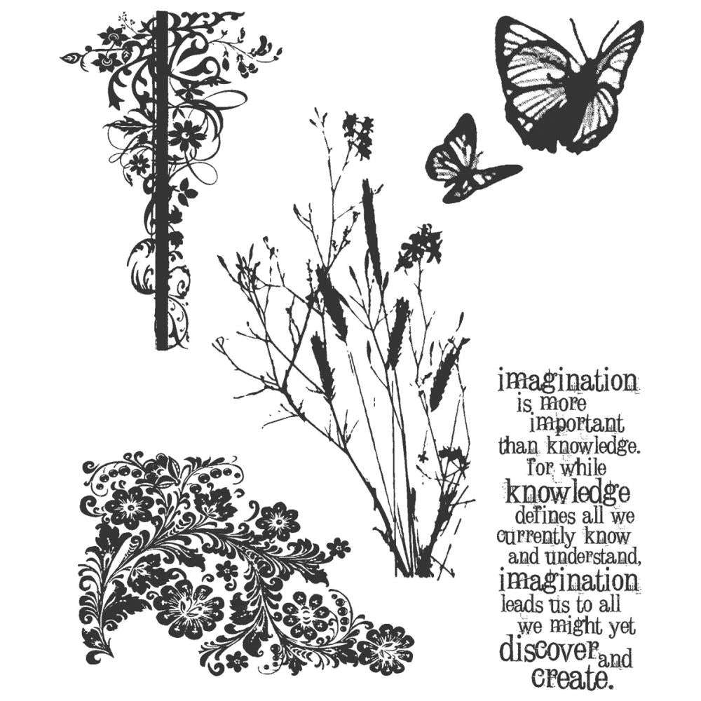 Tim Holtz - Nature's Discovery Cling Stamp Set