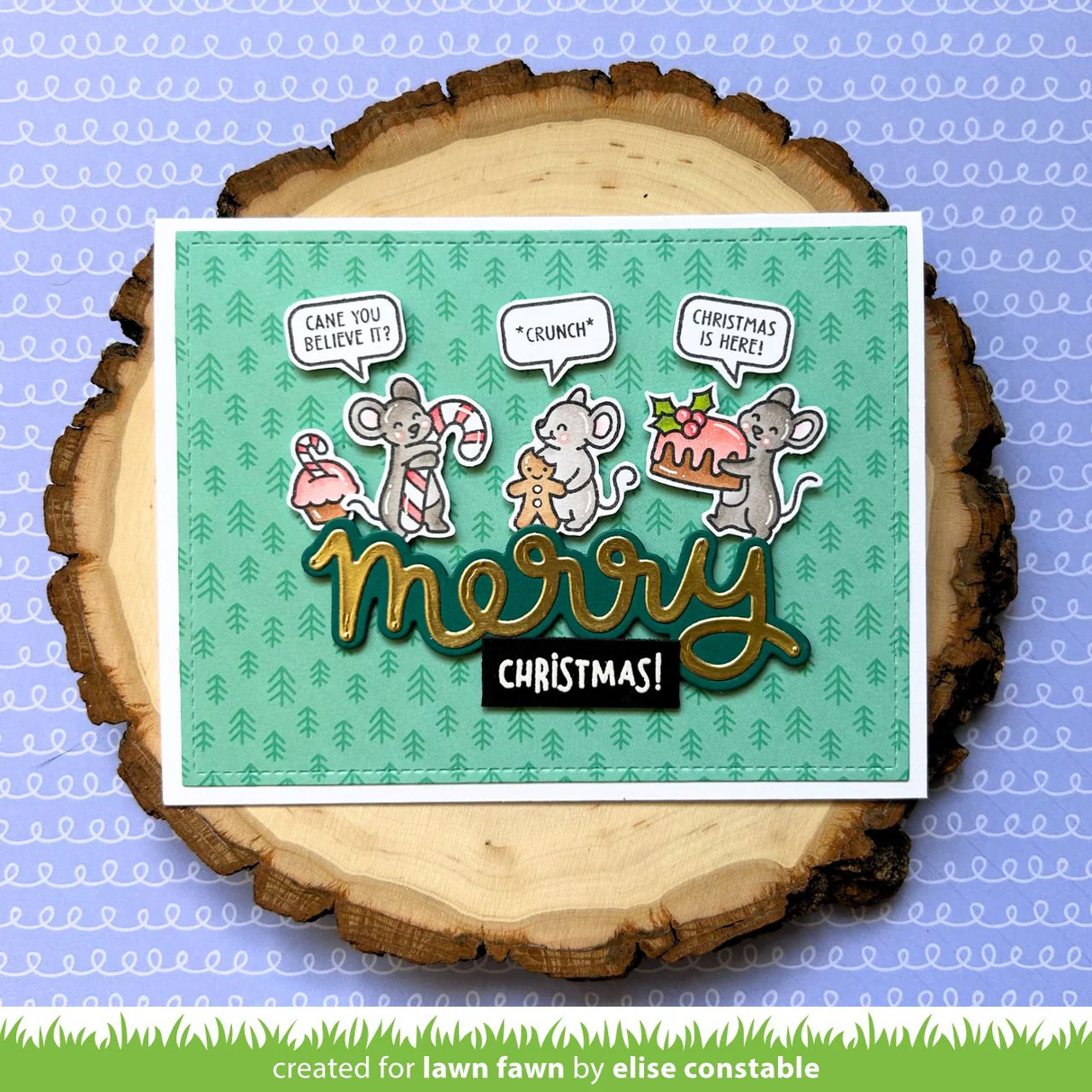 Lawn Fawn - Sweet Christmas Mice Stamp, Die and Stencil Bundle