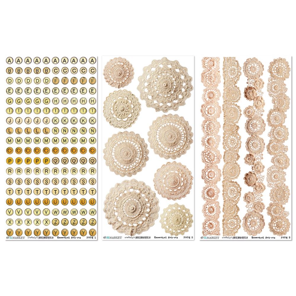 49 and Market - Nostalgic Memories - Essentials Rub-On Transfer Set