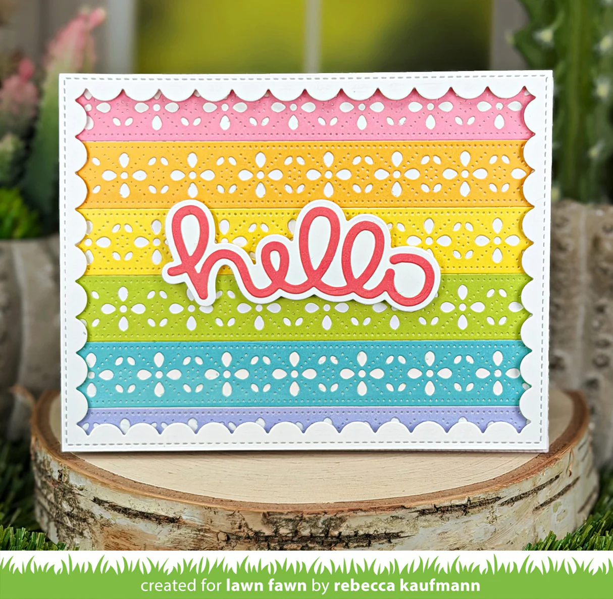 Lawn Fawn - Scripty Hello Outline Add-on Die