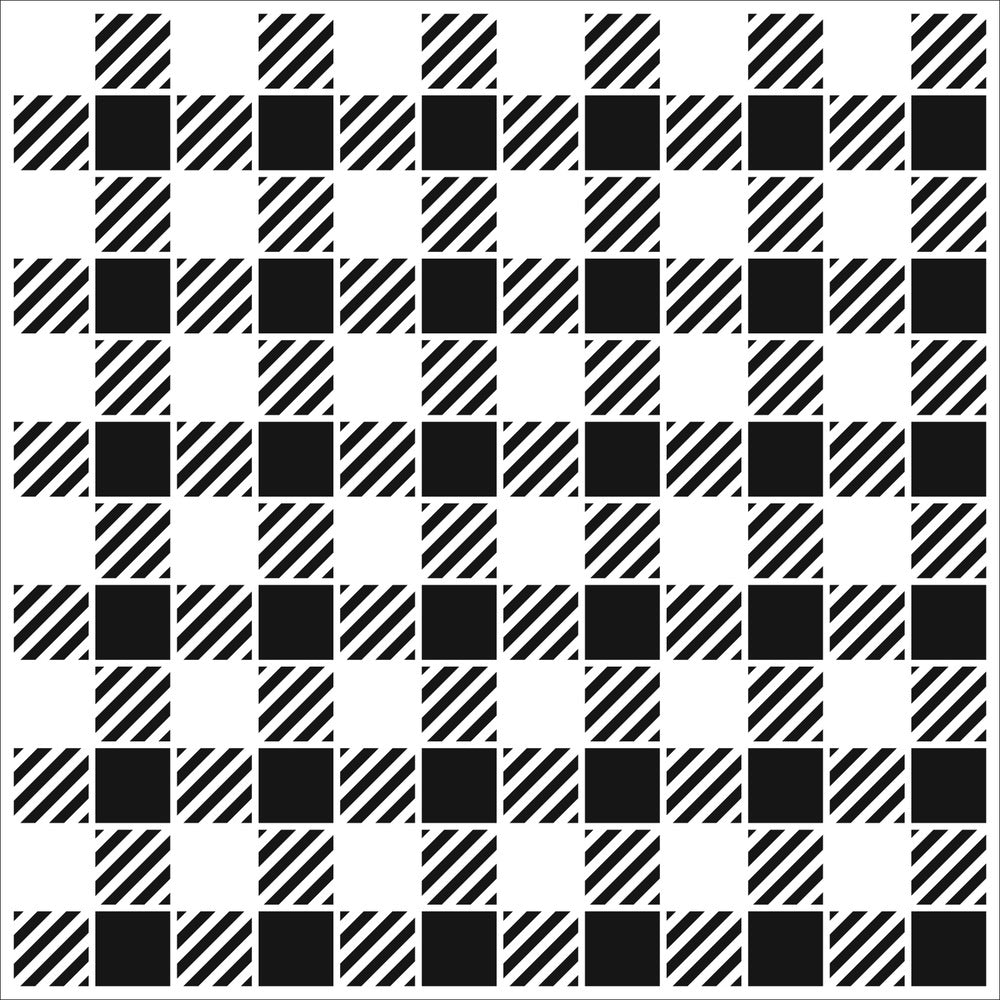 TCW - Stencil - Buffalo Plaid Square