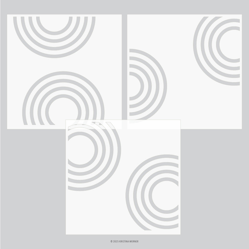 Concord & 9th - Radiating Circles Stencil Set by Kristina Werner