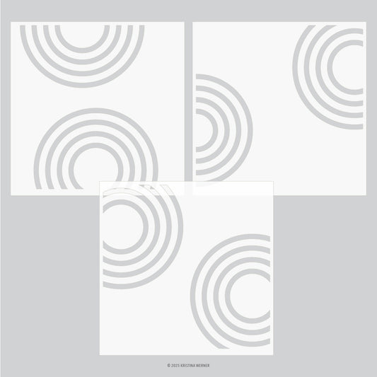 Concord & 9th - Radiating Circles Stencil Set by Kristina Werner