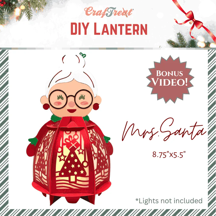 CrafTreat - DIY Paper Lantern - Mrs. Santa