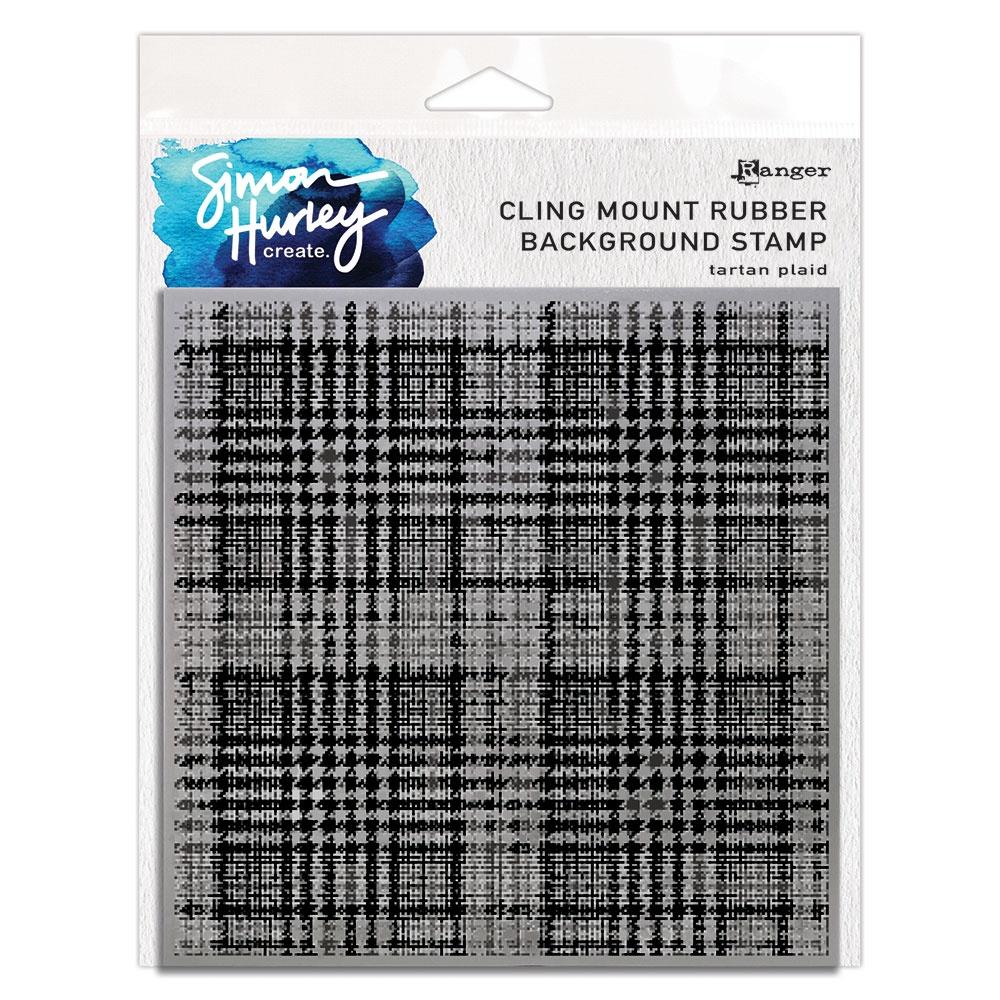 Simon Hurley - Tartan Plaid Cling Mount Background Stamp
