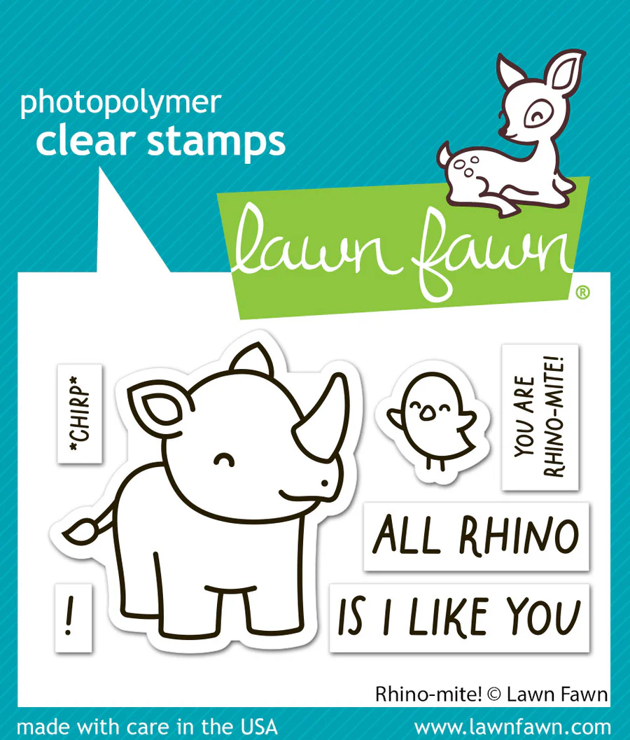Lawn Fawn - Rhino-mite! Stamp, Die & Stencil Bundle