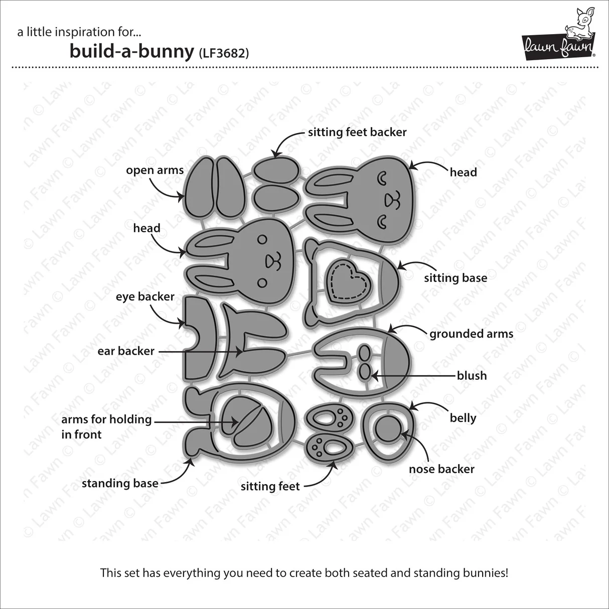 Lawn Fawn - Build-A-Bunny Die Set