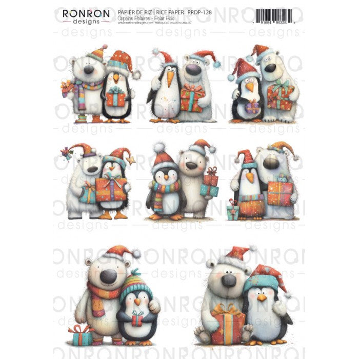 RonRon Designs - Rice Paper - Polar Pals