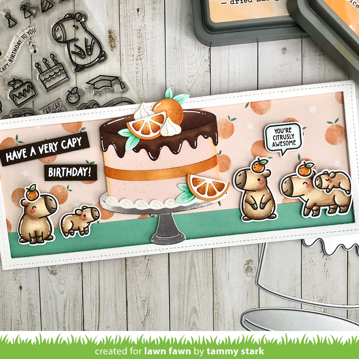 Lawn Fawn - Capybaras! Stamp, Die & Stencil Bundle