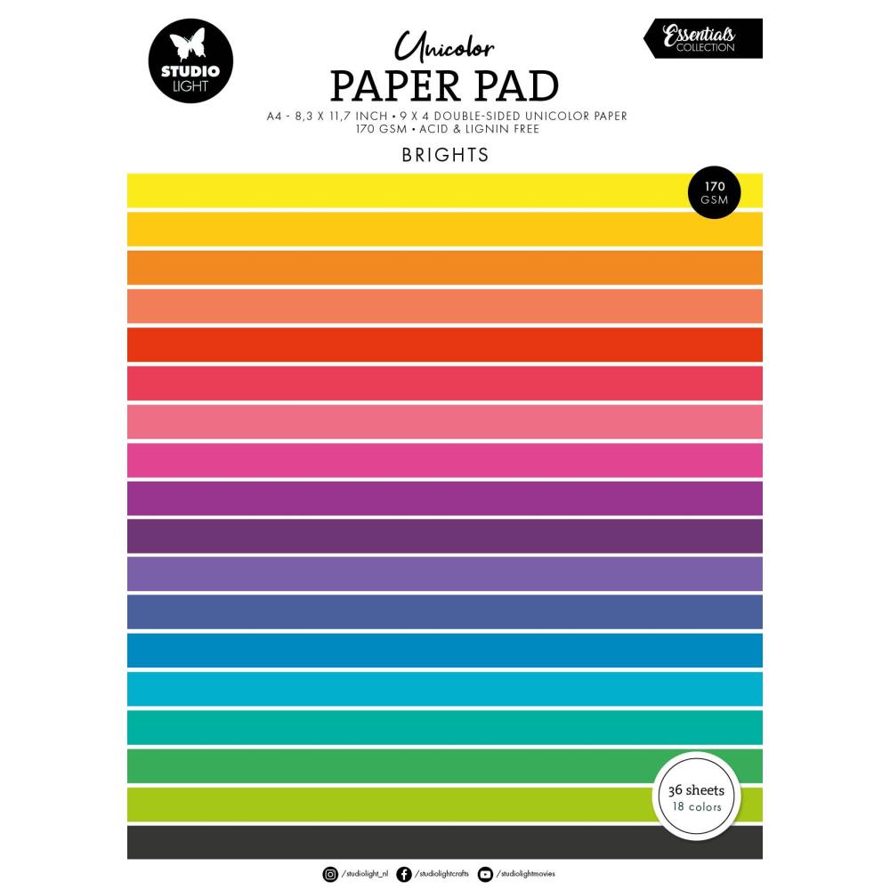 Studio Light - Unicolor Paper Pad - Brights