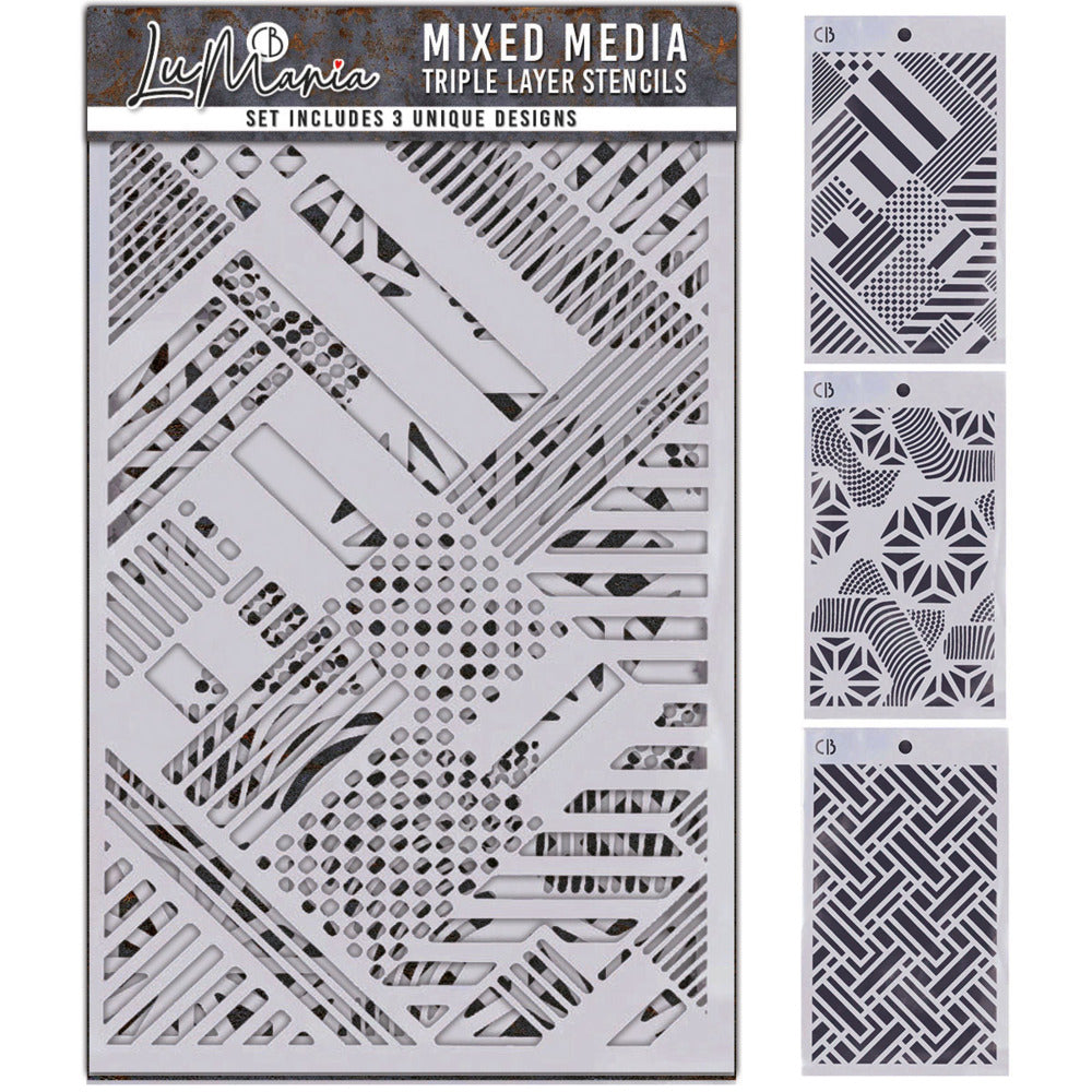 Ciao Bella - LuMania - Mixed Media Triple Layer Stencils - Set#5