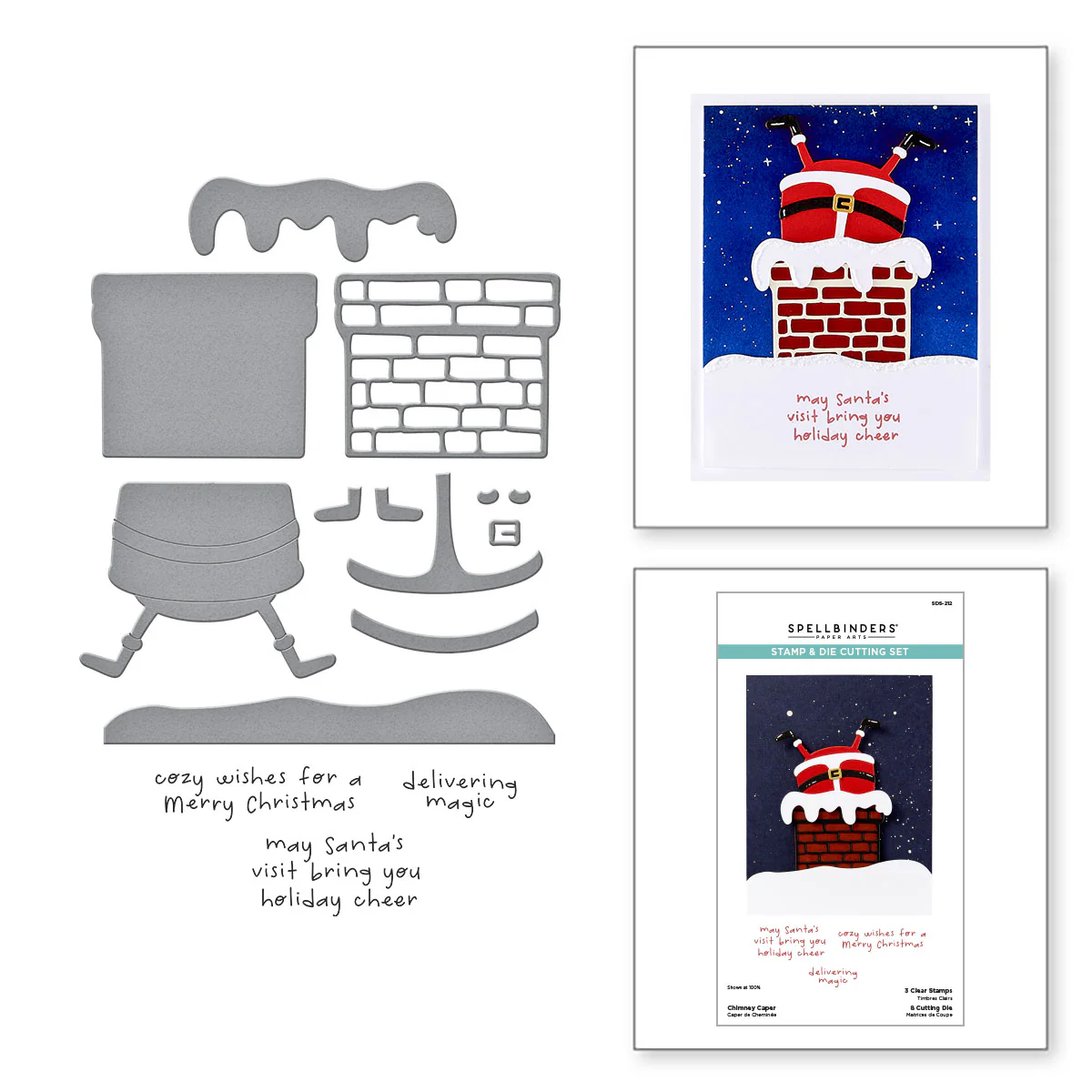 Spellbinders - Chimney Caper Stamp & Die Bundle
