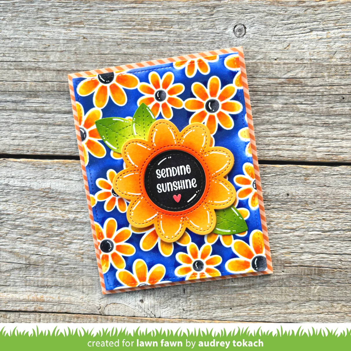 Lawn Fawn - Daisy Bloom Background Stencil Set