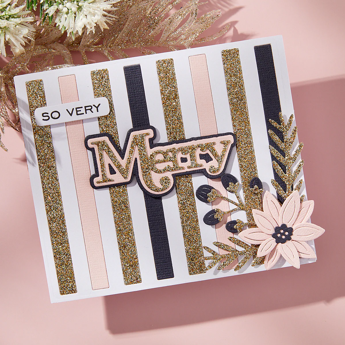 Spellbinders - Merry Sentiments Stamp & Die Bundle by Lisa Horton