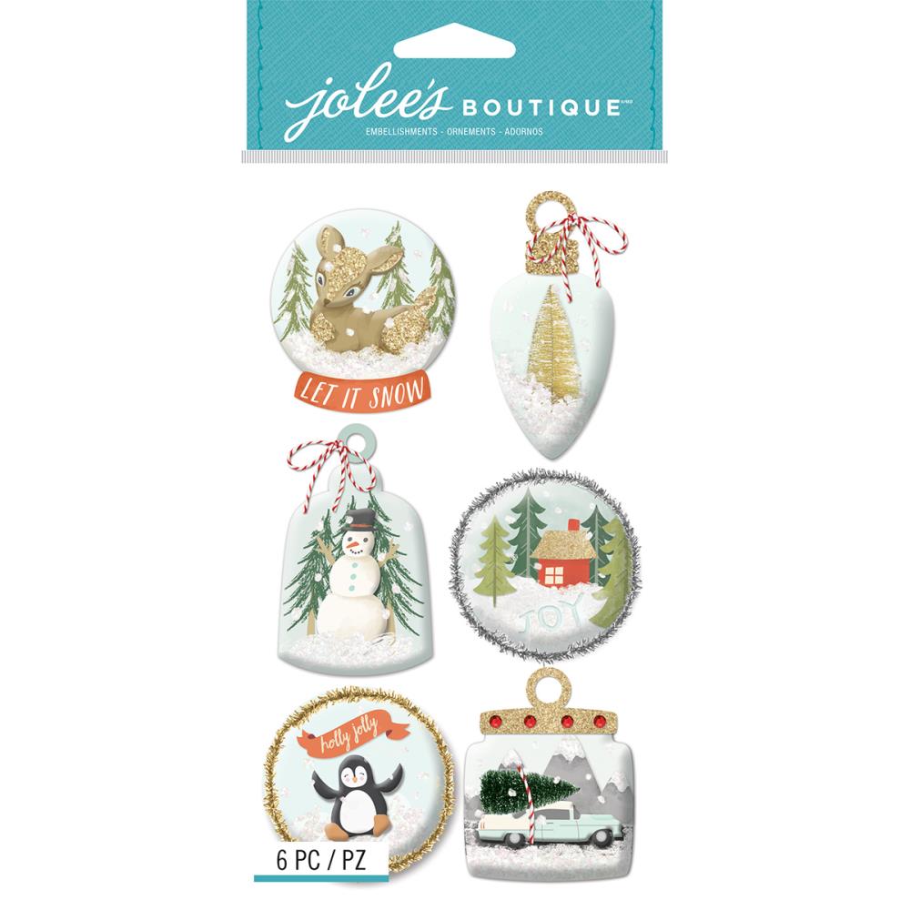 Jolee's Boutique - Dimensional Stickers - Ornament Snow Globes