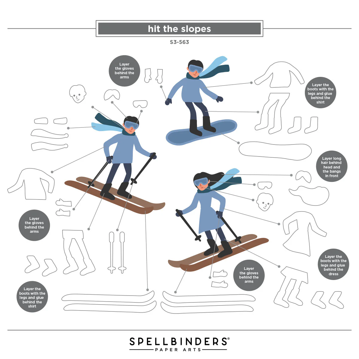 Spellbinders - Hit the Slopes Die Set by Simon Hurley