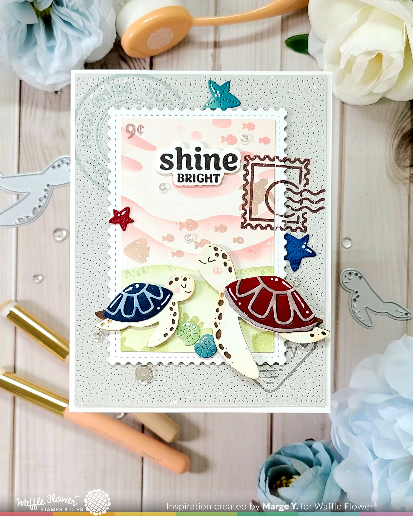 Waffle Flower - Happy Turtles Die Set
