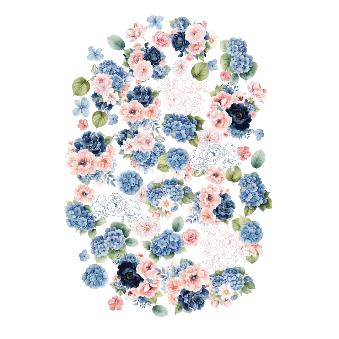 Uniquely Creative - Indigo Bloom - Vellum Cuts