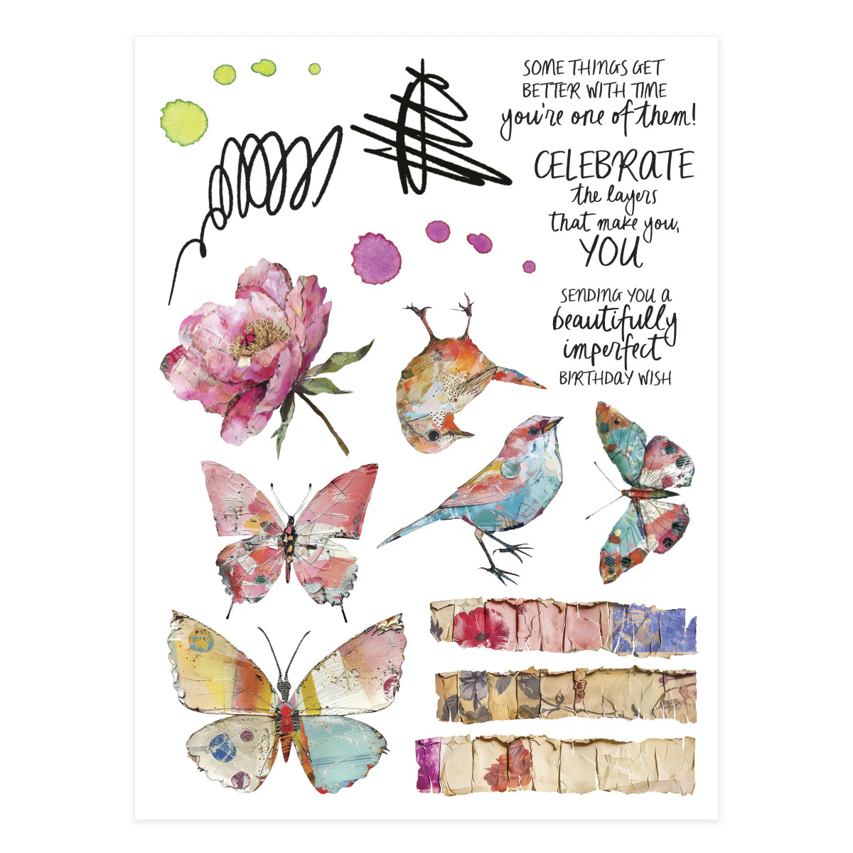 Spellbinders - Beautifully Imperfect - Rub-Ons
