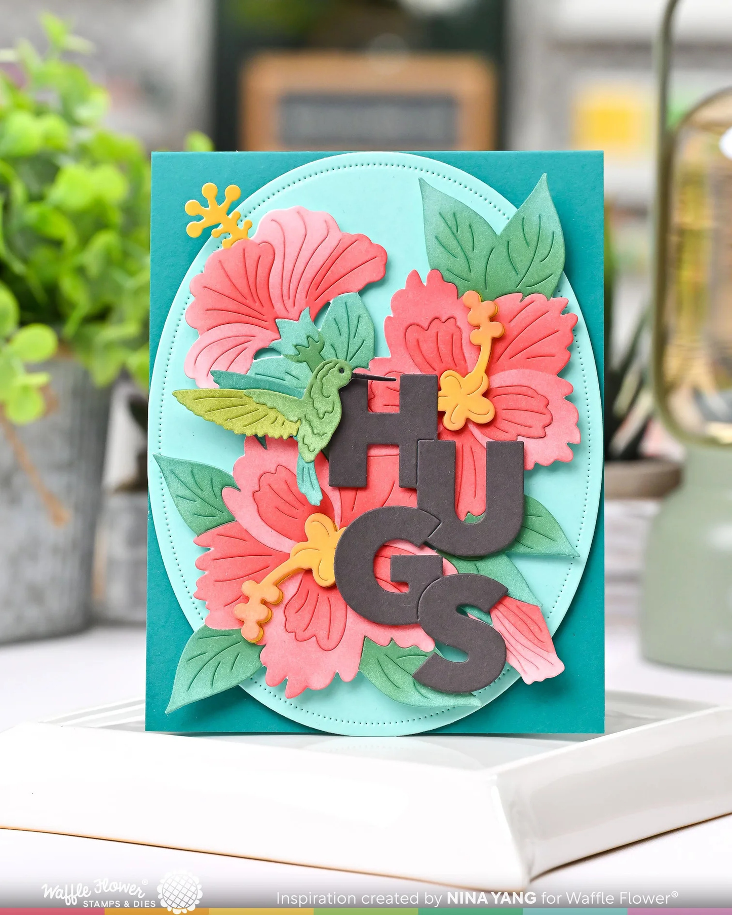 Waffle Flower - Hibiscus Cluster Stencil Set
