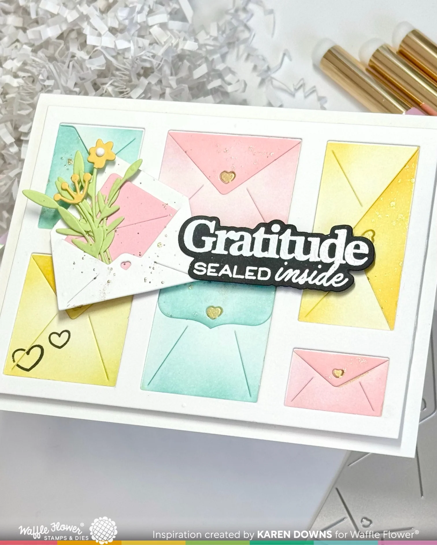 Waffle Flower - Sealed Sentiments Stamp & Die Combo