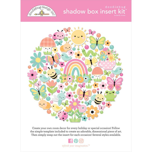 Doodlebug - Butterfly Kisses - Shadow Box Insert Kit