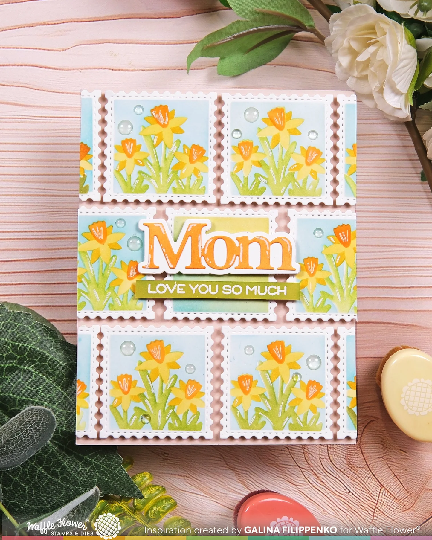 Waffle Flower - Square Postage - Die