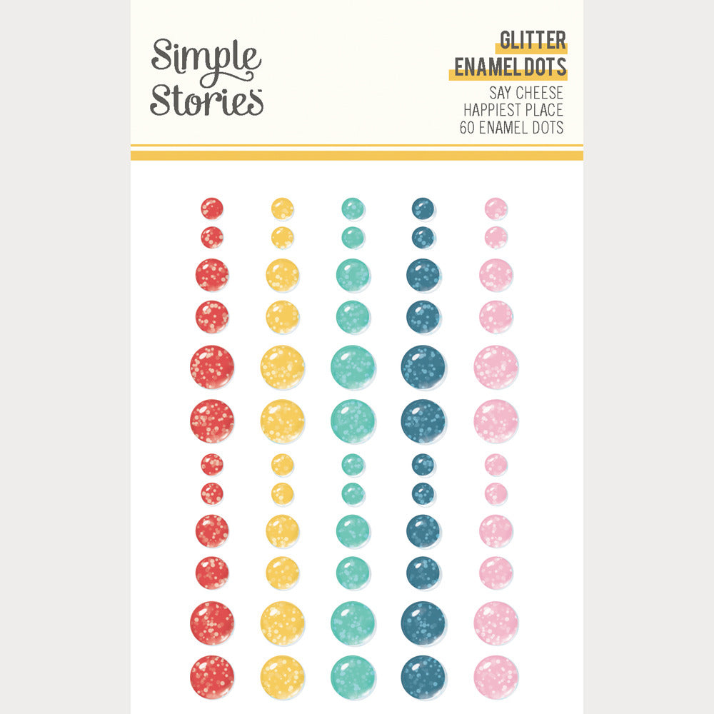 Simple Stories - Say Cheese Happiest Place - Glitter Enamel Dots