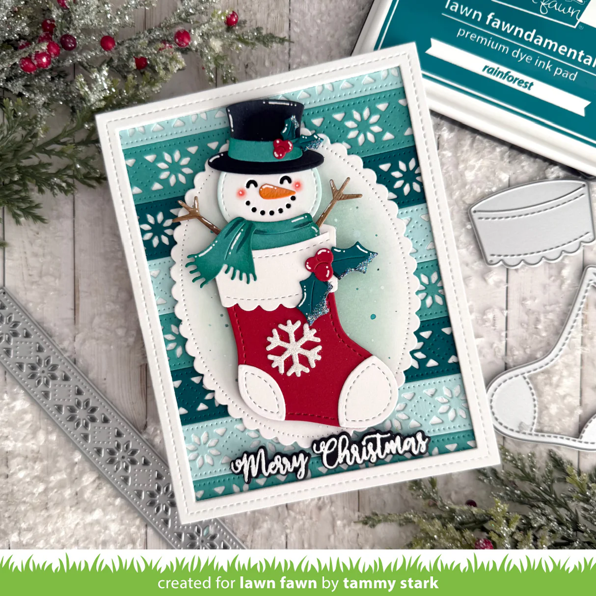Lawn Fawn - Nordic Snowflake Border Die