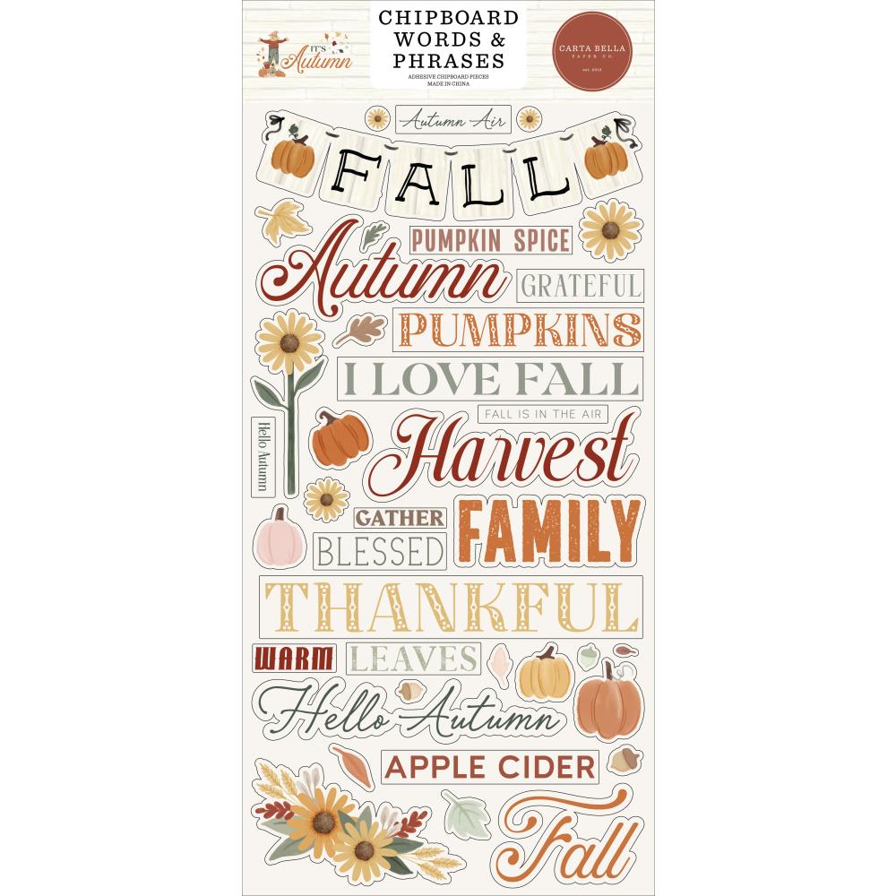 Carta Bella - It's Autumn - Chipboard Words & Phrases
