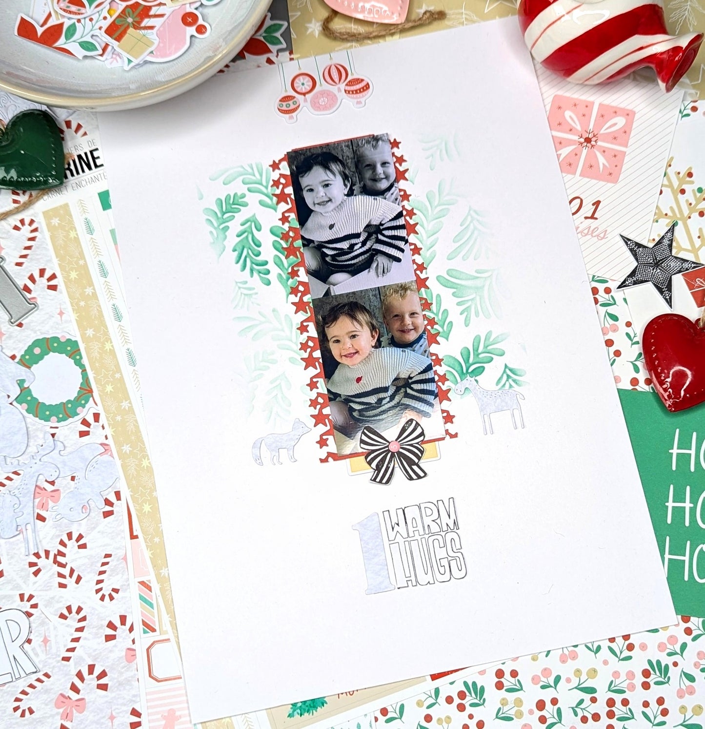 Les Ateliers de Karine - Carnet Enchante - Feuillage Stylise Stencil