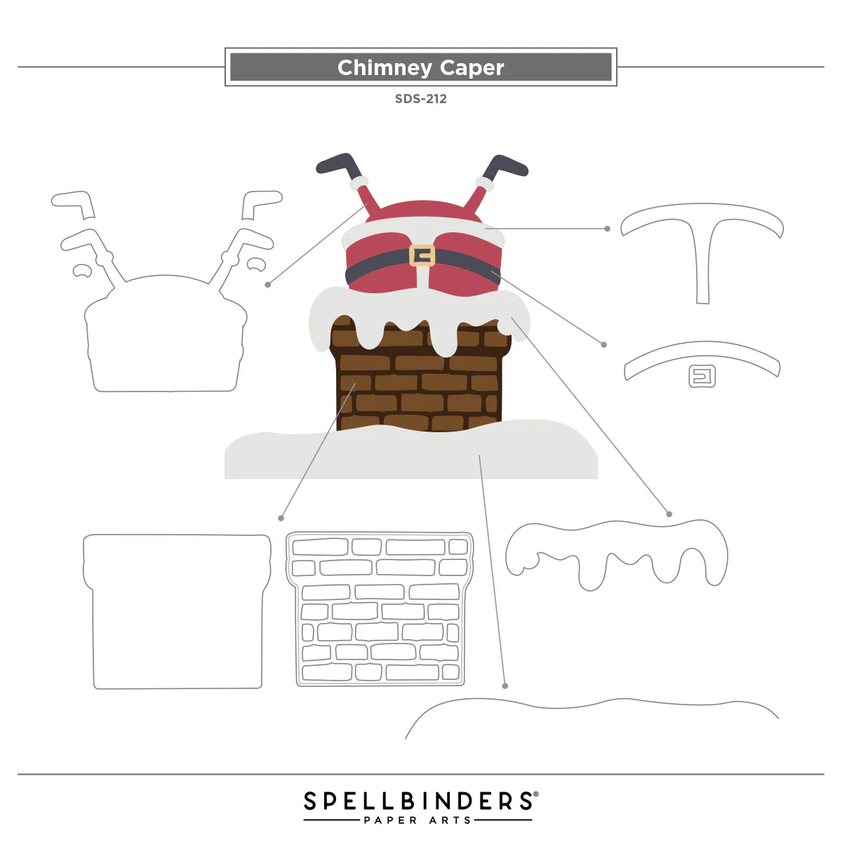 Spellbinders - Chimney Caper Stamp & Die Bundle