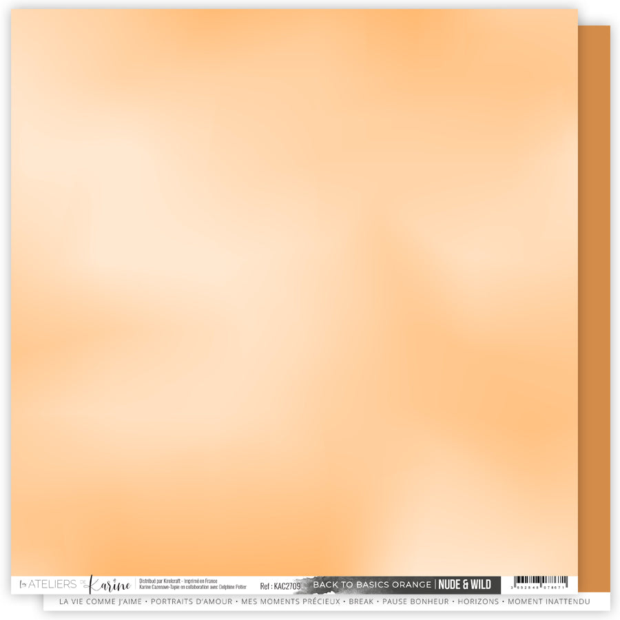 Les Ateliers de Karine - Nude & Wild - Solid Cardstock: Orange