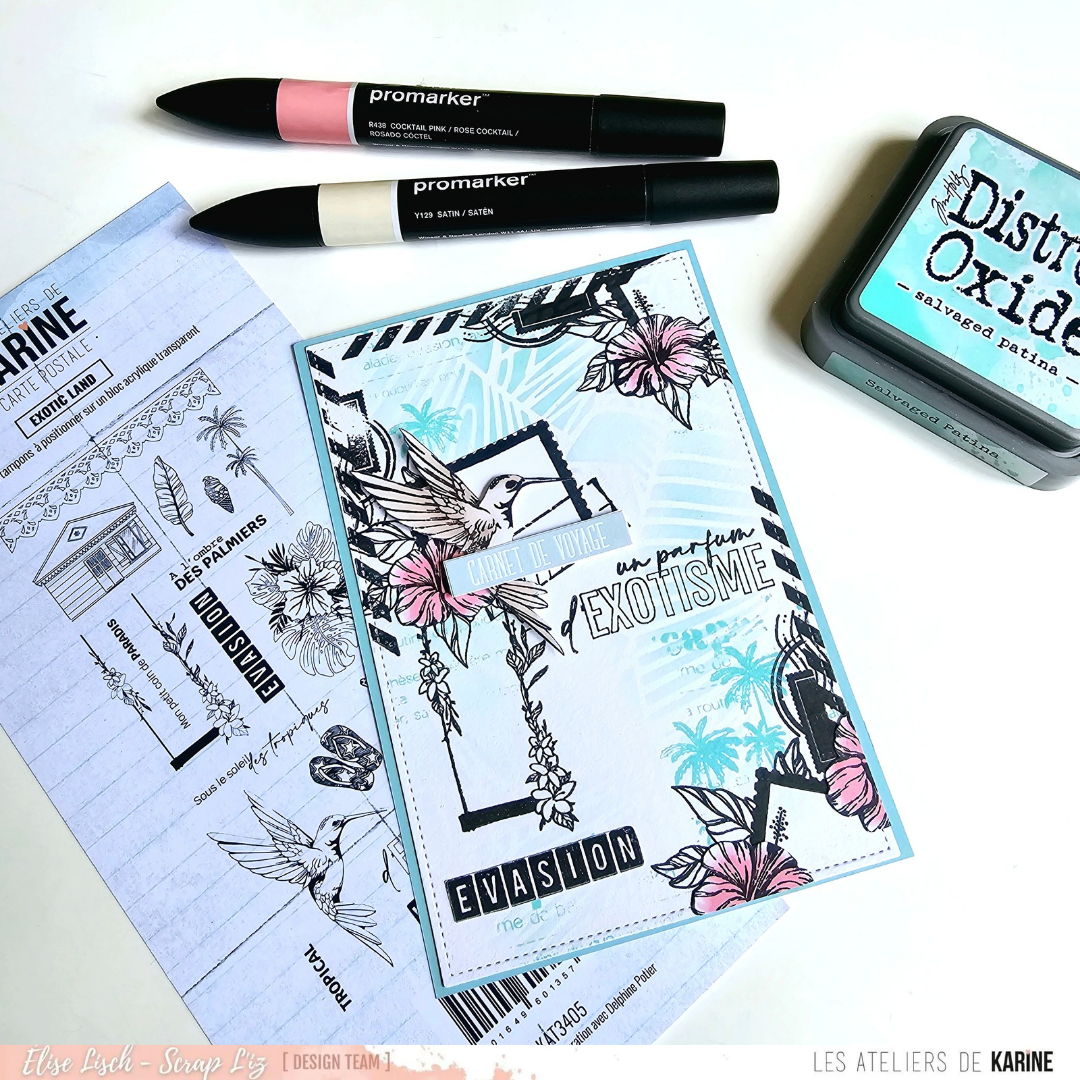 Les Ateliers de Karine - Carte Postale - Carte Postale Stamp Set
