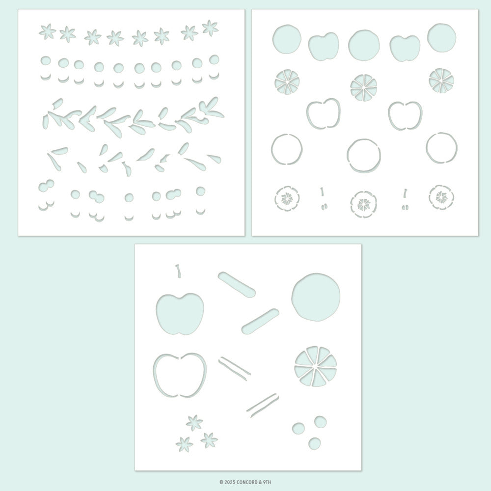 Concord & 9th - Citrus & Spice Stamp, Die & Stencil Bundle