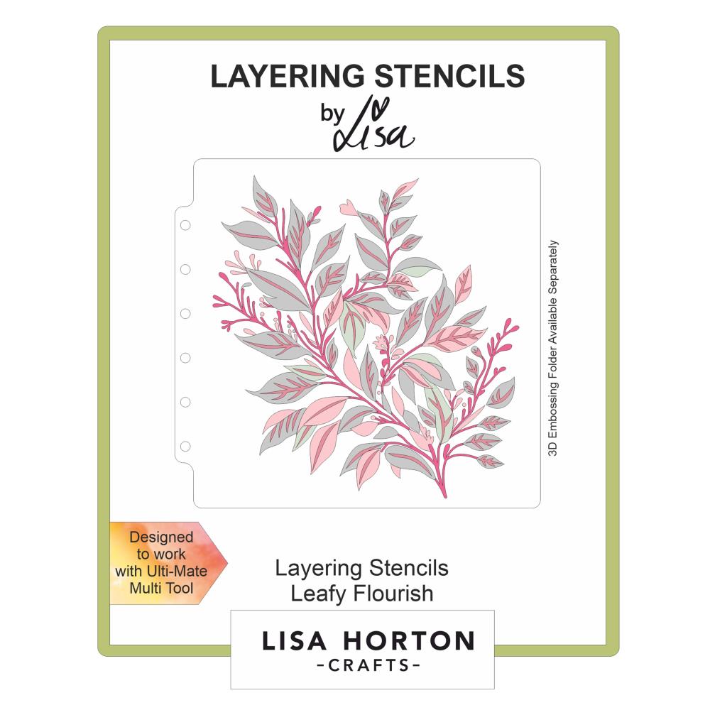 Lisa Horton - Leafy Flourish - Layering Stencil Set