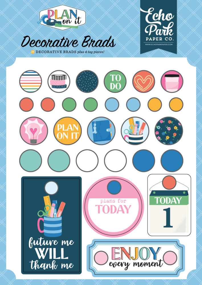 Echo Park - Plan On It - Decorative Brads