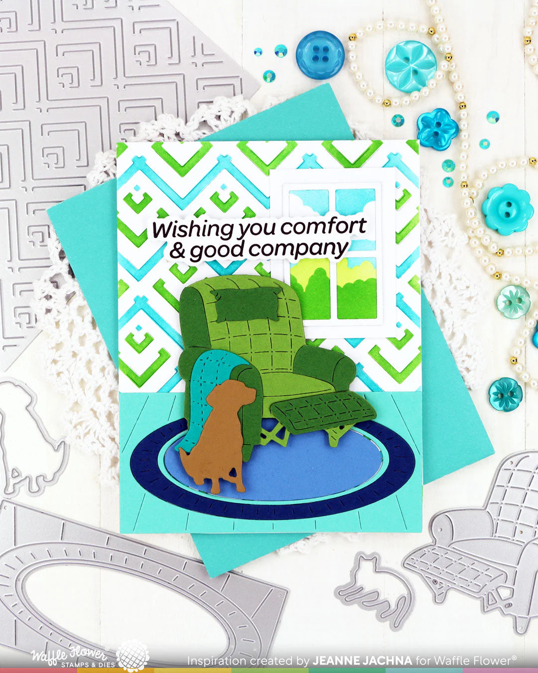 Waffle Flower - Happy Chevrons Texture Die