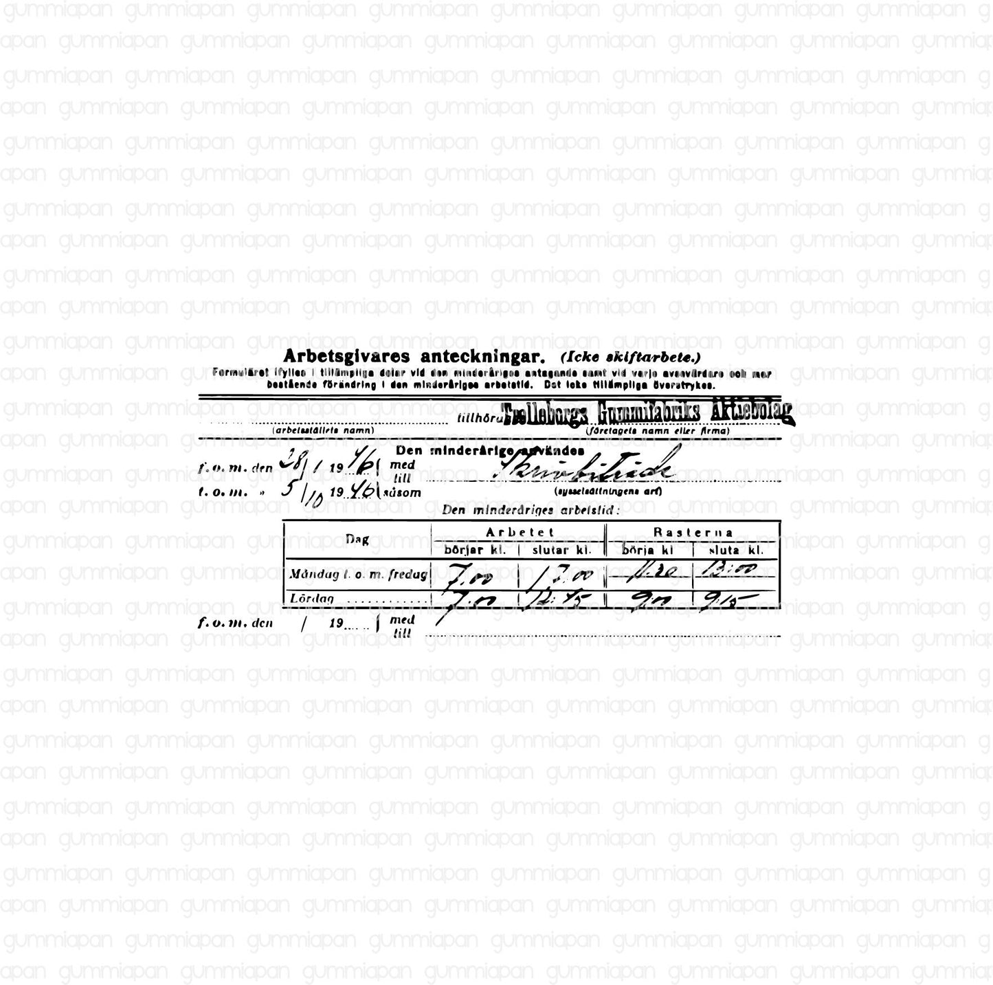 Gummiapan - Notes Stamp