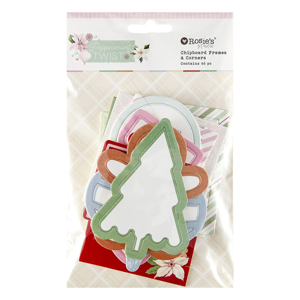 Rosie's Studio - Peppermint Twist - Chipboard Frames & Corners