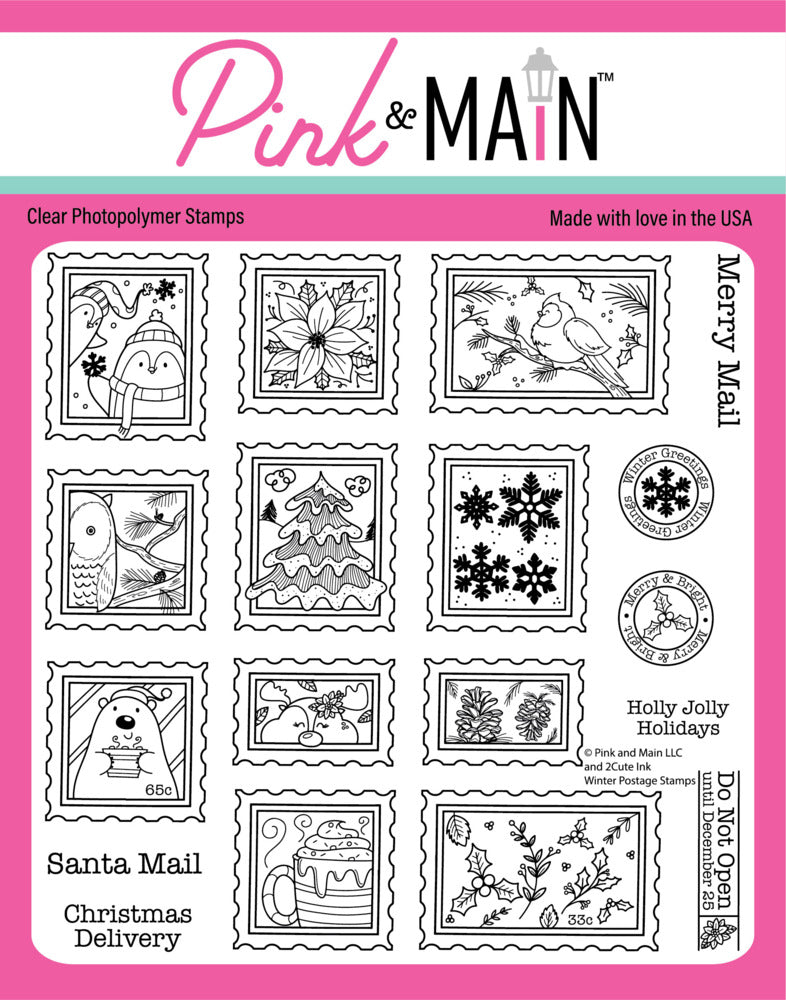 Pink & Main - Winter Postage Stamps Stamp Set