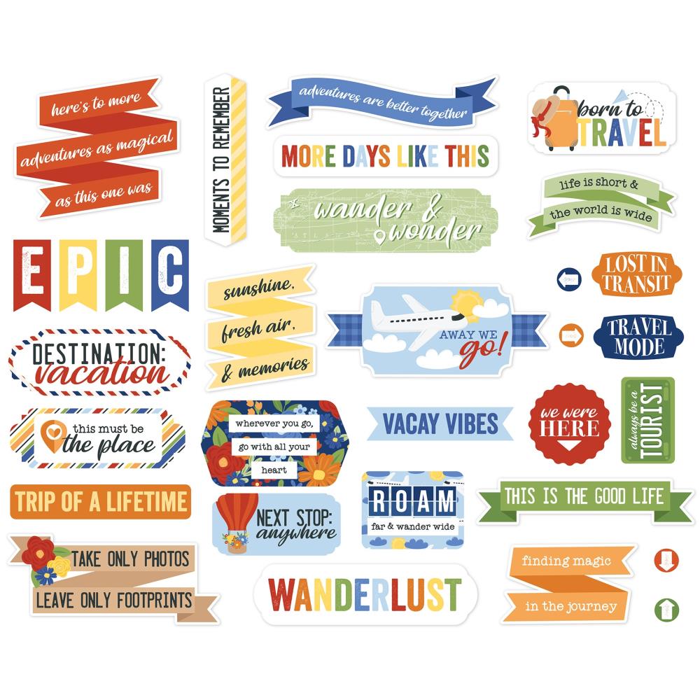 Echo Park - Born To Travel - Titles & Phrases Ephemera