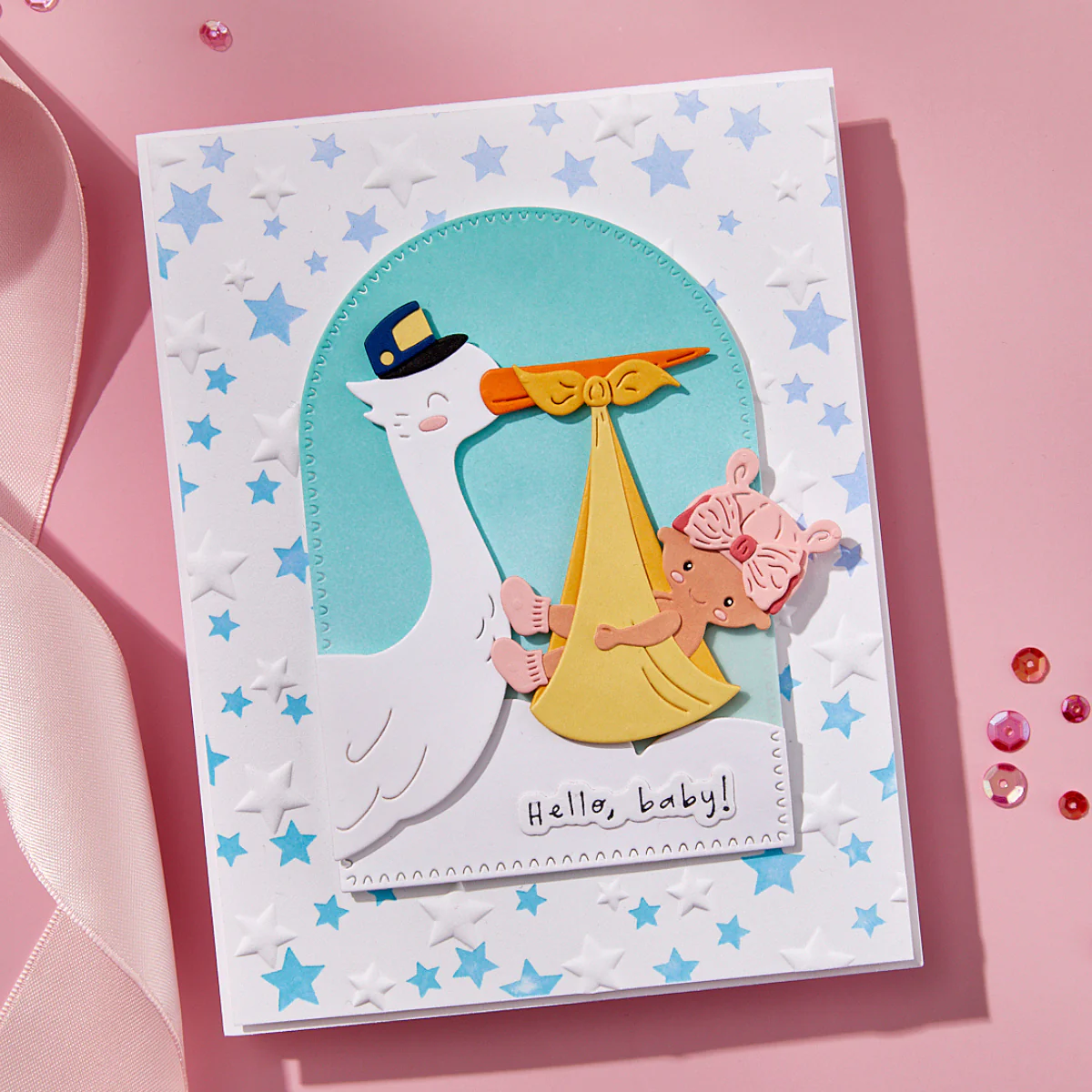 Spellbinders - 3D Embossing Folder - Wishing Stars