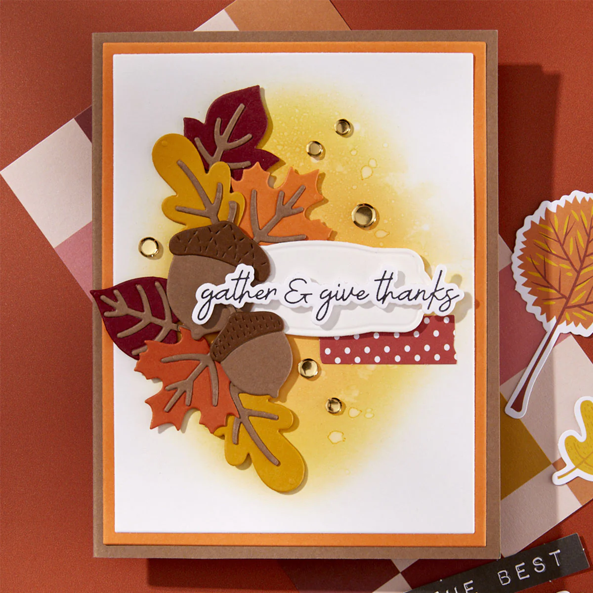 Spellbinders - BetterPress - Autumn Sentiments Press Plate & Die Bundle