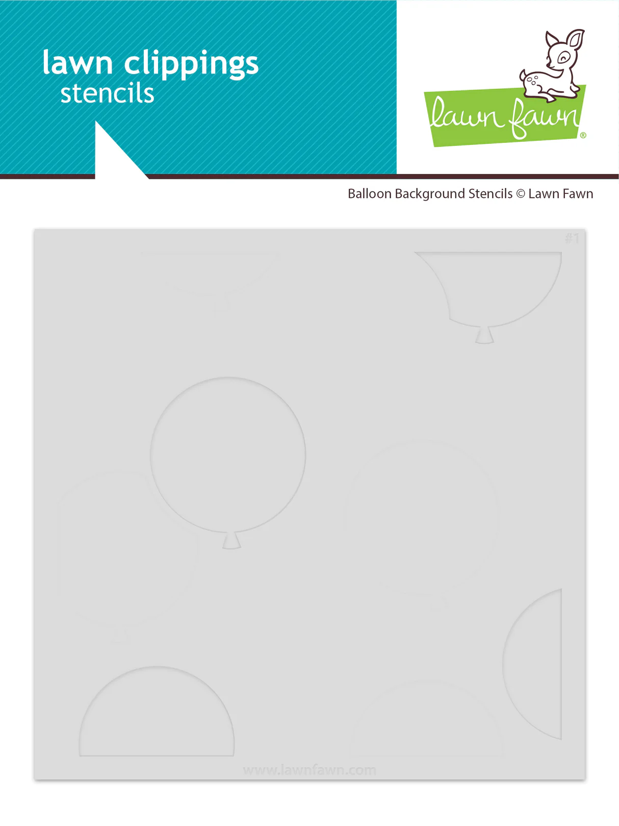 Lawn Fawn - Balloon Background Stencils