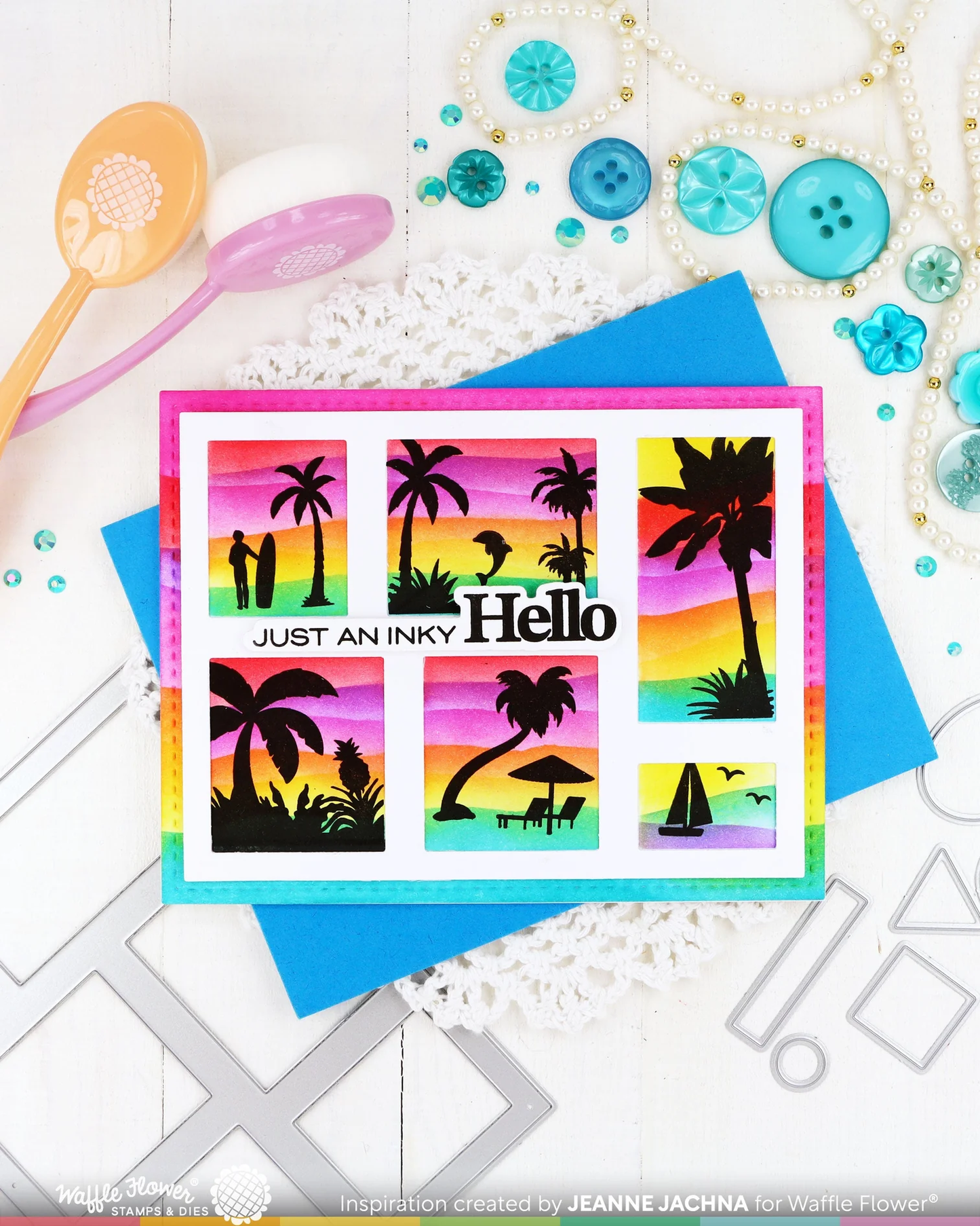 Waffle Flower - Sealed Sentiments Stamp & Die Combo