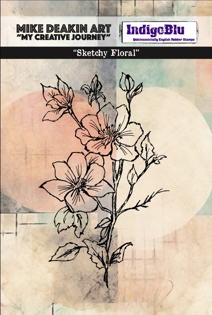 IndigoBlu - Sketchy Floral Stamp Set